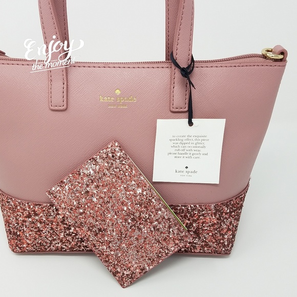 Nwt kate spade glitter set ina greta court card - Picture 3 of 8